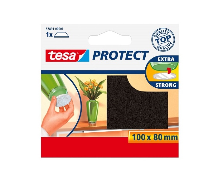 wyc. Podkładki filcowe 100mm:80mm, brązowe