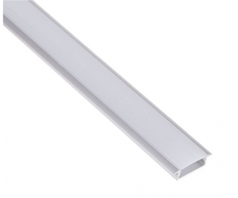 PROFIL INLINE Z LED 2M, WPUSZCZANY ALUMINIUM MLECZNY OSŁONKA WCISKANA