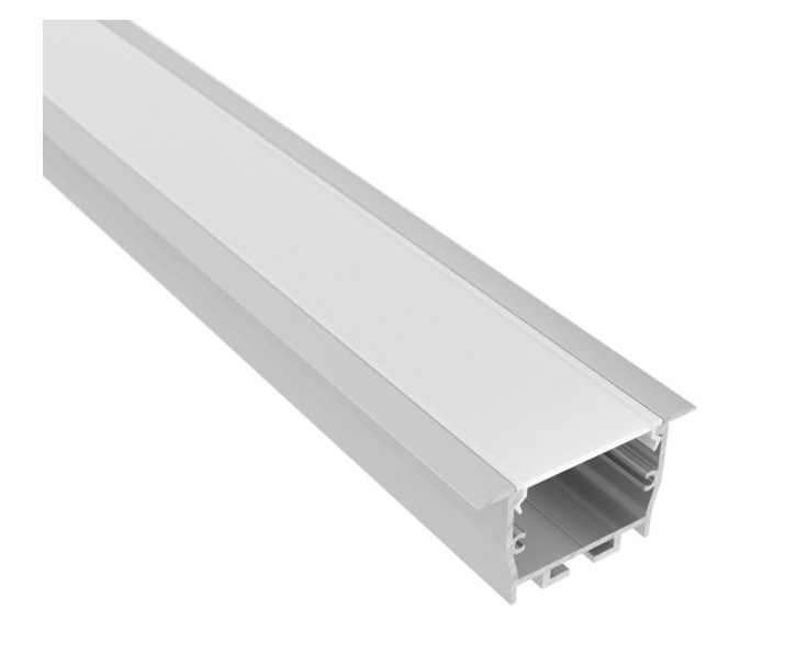 Profil architektoniczny FOBOS, aluminium, klosz mleczny, 3 metry