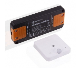 DELI 2 - bezprzewodowy zestaw PIR do szaf ze ściemniaczem, biały