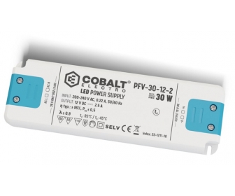 Zasilacz LED CobaltElectro PFV 12V 30W IP20