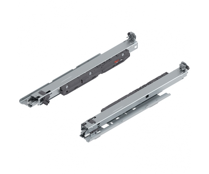 MOVENTO z Blumotion S pełny wysuw do szuflady drewnianej, 40 kg, dł. 400 mm, wymaga sprzęgła, montaż do dna, lewa/prawa, cynkow