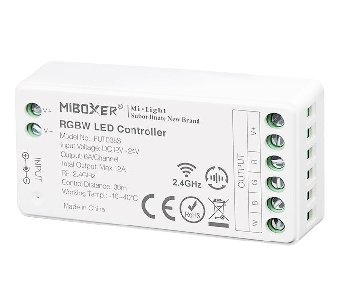 MiBoxer Odbiornik 12A RF 2,4G 4-strefowy RGB+W