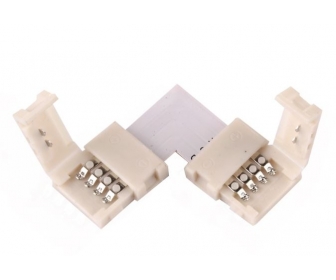 MIKROKONEKTOR 10mm kształt L DO ŁĄCZENIA 2 TAŚM LED RGB