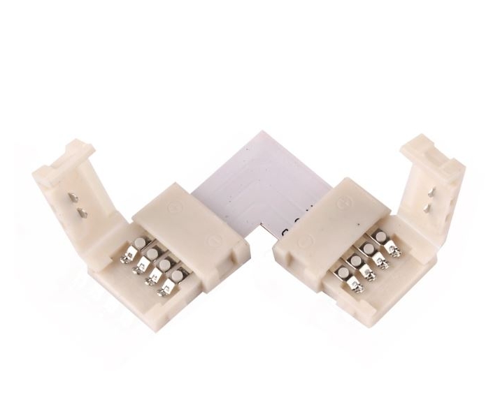 MIKROKONEKTOR 10mm kształt L DO ŁĄCZENIA 2 TAŚM LED RGB