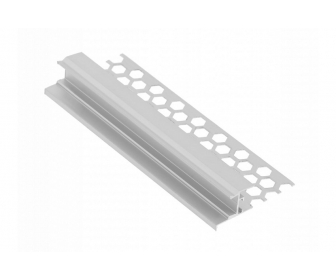 Profil LED GLAX ścienny do płyt GK, 3m+osłonka techniczna, nieanodowany