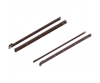 WYC. Prowadnica rolkowa STANDARD, 25 kg, dł. 550 mm, lewa/prawa, brązowa, częściowy wysuw