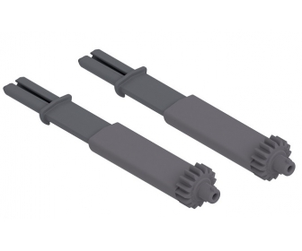 WYC. Zębatka TIP-ON (zestaw), Półokrągły uchwyt, R7037 ciemnoszara