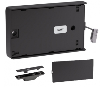 WYPRZ. Zestaw Kiaro Easy Soft + zaslepka + adaptery wpuszczany i nakladany, antracyt