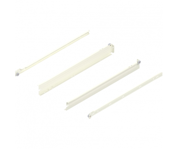 METABOX bok N (54 mm), częściowy wysuw, 25 kg, dł. 550 mm, lewy/prawy, R9001 kremowo-biała