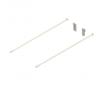 Reling podłużny METABOX, dł. 450 mm, R9001 kremowo-biała