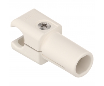 ORGA-LINE Uchwyt relingu poprzecznego do relingu pojedynczego, R9001 kremowo-biała