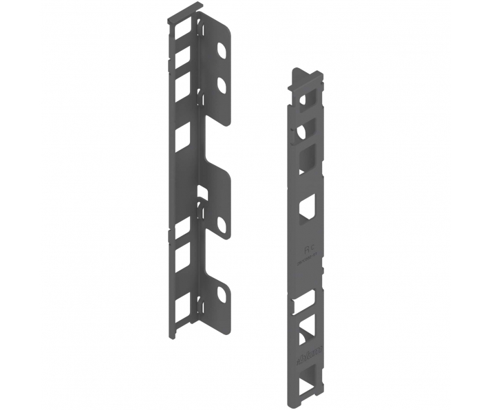 Uchwyt drewnianej ścianki tylnej LEGRABOX, wys. C (193 mm), prawy+lewy, antracyt mat