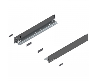 Bok szuflady LEGRABOX, wys. N (66,5 mm), dł. 500 mm, lewy/prawy, antracyt mat