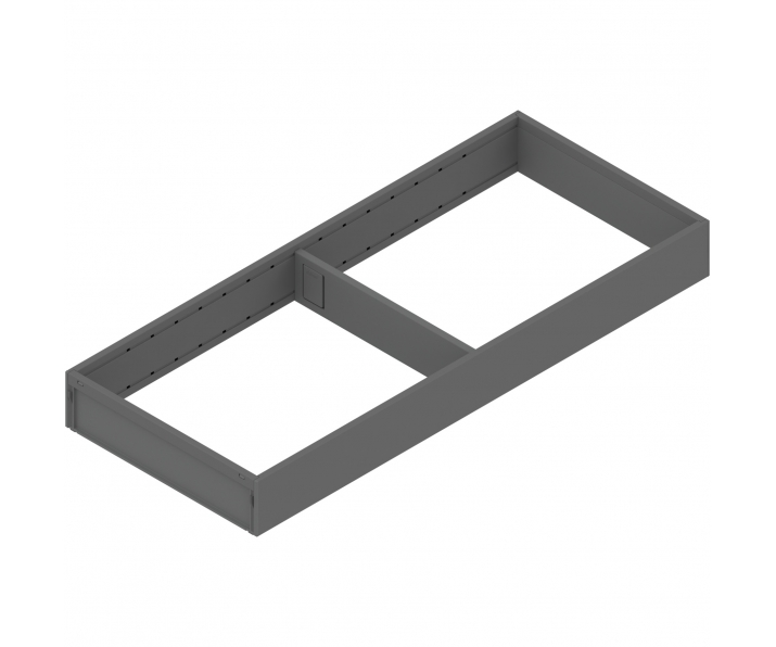 AMBIA-LINE  ramki do szuflady standardowej LEGRABOX, stal, dł. 500 mm, szerokość 200 mm, antracyt mat