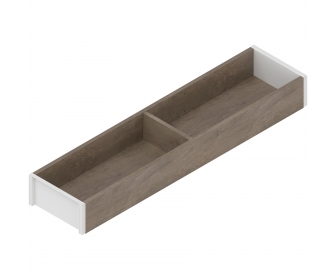 AMBIA-LINE  ramki do szuflady standardowej LEGRABOX, w opcji drewnopodobnej, dł. 450 mm, szerokość 100 mm, Dąb Bard./jedwab.bia