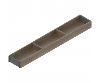 AMBIA-LINE  ramki do szuflady standardowej LEGRABOX, w opcji drewnopodobnej, dł. 650 mm, szerokość 100 mm, Dąb Nebr./szary
