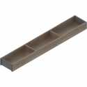 AMBIA-LINE  ramki do szuflady standardowej LEGRABOX, w opcji drewnopodobnej, dł. 650 mm, szerokość 100 mm, Dąb Nebr./szary