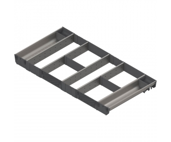 ORGA-LINE wkład kombi (całkowite wypełnienie), do szuflady standardowej TANDEMBOX, dł. NL 450 mm, szer. korpusu KB 900 mm, inox