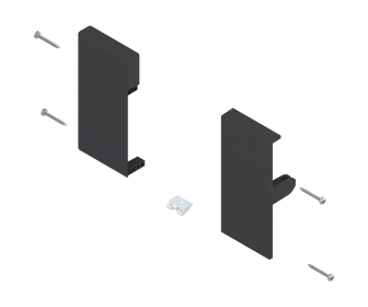 WYC. Mocowanie frontu TANDEMBOX, wys. K, do szuflady wewnętrznej, lewe/prawe, do TANDEMBOX antaro, czarny