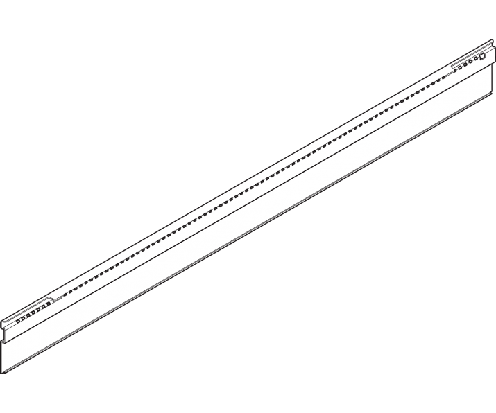 ORGA-LINE Uchwyt profilu do listwy poprzecznej, dł. 600 mm, do TANDEMBOX intivo, biała