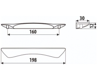 WYPRZ. Uchwyt meblowy UN62-0160-G0004-W20