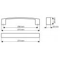 Uchwyt meblowy UU24-256-G8 Aluminium