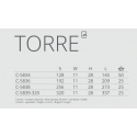 Uchwyt TORRE L-192 P61 czarny mat