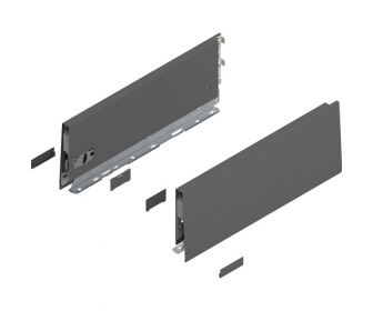 Bok MERIVOBOX, wysokość K (129 mm), dł. 350 mm, lewy/prawy+antracyt     mat*P/U: 1/5