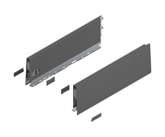 Bok MERIVOBOX, wysokość K (129 mm), dł. 400 mm, lewy/prawy+antracyt     mat*P/U: 1/5