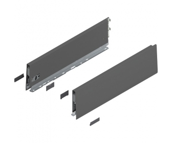 Bok MERIVOBOX, wysokość K (129 mm), dł. 450 mm, lewy/prawy+antracyt     mat*P/U: 1/5