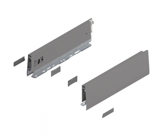 Bok MERIVOBOX, wysokość M (91 mm), dł. 300 mm, lewy/prawy+szary indium     mat*P/U: 1/5