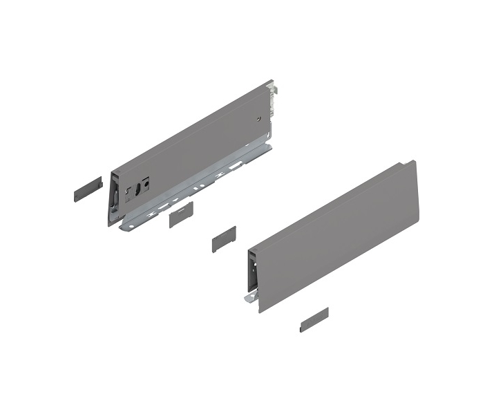 Bok MERIVOBOX, wysokość M (91 mm), dł. 300 mm, lewy/prawy+szary indium     mat*P/U: 1/5