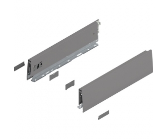 Bok MERIVOBOX, wysokość M (91 mm), dł. 350 mm, lewy/prawy+szary indium     mat*P/U: 1/5