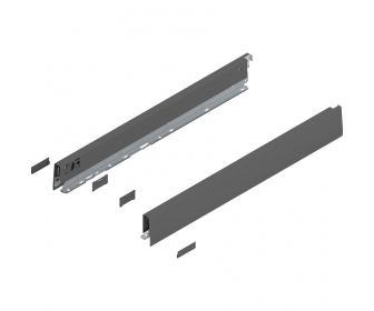 Bok MERIVOBOX, wysokość N (68.5 mm), dł. 550 mm, lewy/prawy+antracyt     mat*P/U: 1/5