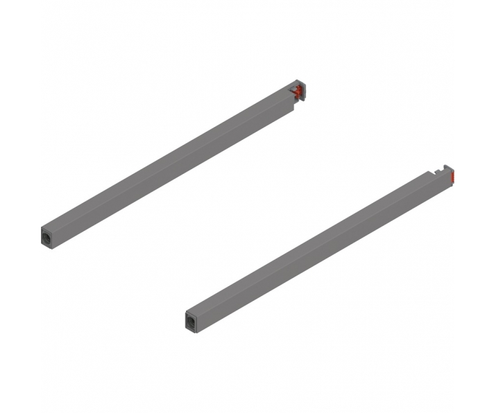 Reling podłużny MERIVOBOX, dł. 350 mm, lewy/prawy, szary indium mat