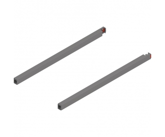 Reling podłużny MERIVOBOX, dł. 400 mm, lewy/prawy, szary indium mat