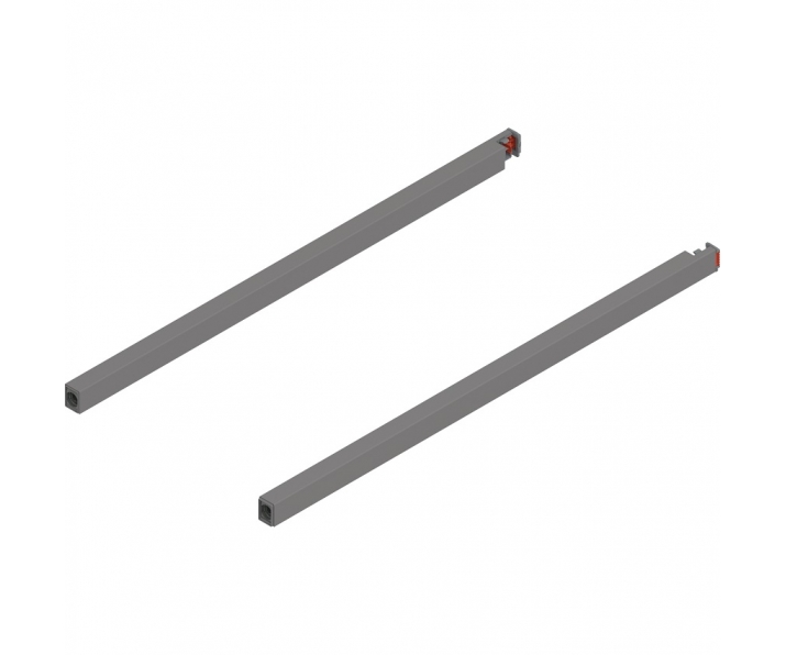 Reling podłużny MERIVOBOX, dł. 450 mm, lewy/prawy, szary indium mat