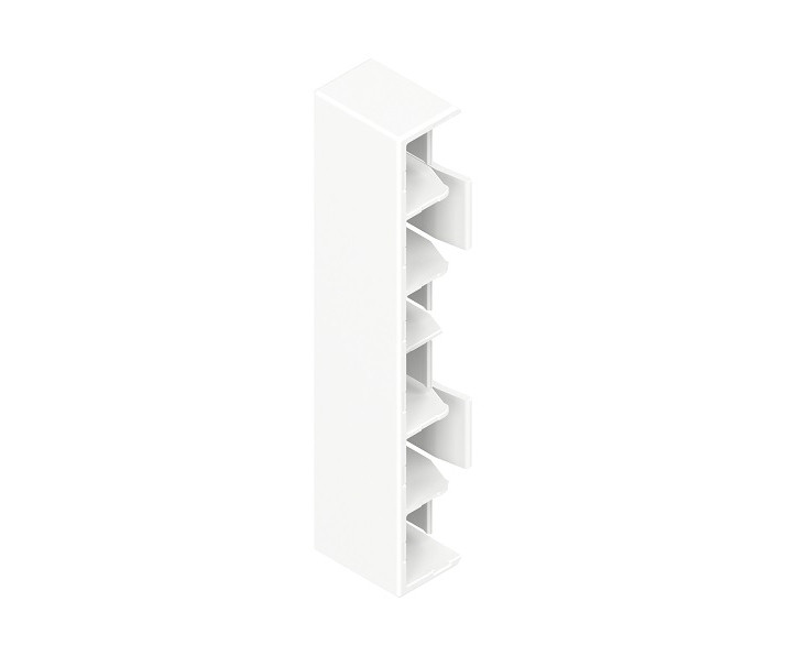 Zaślepka do ścianki tylnej (bok M, ścianka tylna E), MERIVOBOX, jedwabiście biały mat, symetryczna