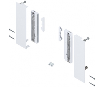 Mocowanie frontu MERIVOBOX , do szuflady wewnętrznej z elementami dekoracyjnymi, lewe/prawe, jedwabiście biały mat