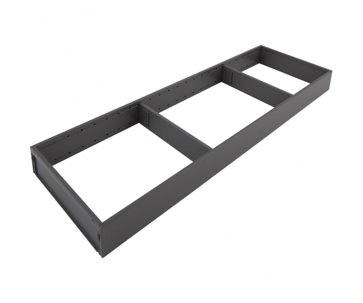 AMBIA-LINE  ramki do szuflady standardowej, do LEGRABOX/MERIVOBOX, stal,     dł. 650 mm, szerokość 200 mm+szary indium mat*P/U: