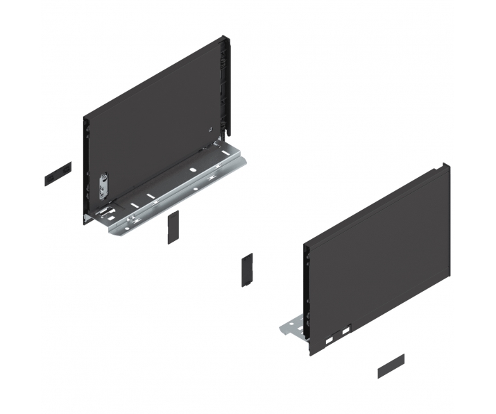 Bok LEGRABOX pure, wys. C (177 mm), dł. 270 mm, lewy/prawy, czarny mat