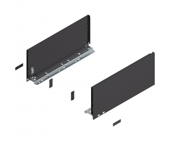 Bok LEGRABOX pure, wys. C (177 mm), dł. 400 mm, lewy/prawy, czarny mat