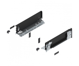 Bok LEGRABOX pure (za korpusem), wys. M (90.5 mm), dł. 270 mm, lewy/prawy, czarny mat