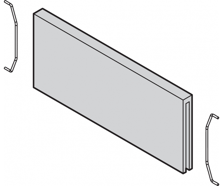 AMBIA-LINE listwa poprzeczna do szuflady standardowej LEGRABOX (ZC7SXXXRH1), w opcji drewnopodobnej, Dąb Nebr. szary ST10
