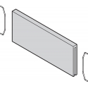 AMBIA-LINE listwa poprzeczna do szuflady standardowej LEGRABOX (ZC7SXXXRH1), w opcji drewnopodobnej, Dąb Nebr. szary ST10