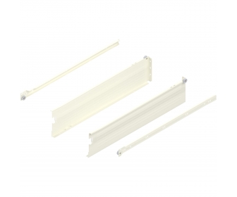 METABOX bok K (118 mm), częściowy wysuw, 25 kg, dł. 550 mm, lewy/prawy, R9001 kremowo-biała