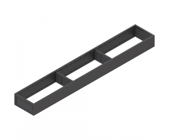 WYC. AMBIA-LINE  ramki do szuflady standardowej LEGRABOX, stal, dł. 650 mm, szerokość 100 mm, brunatnoczarny mat