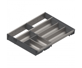 ORGA-LINE wkład kombi (częściowe wypełnienie), do szuflady standardowej TANDEMBOX, dł. NL 500 mm, szer. 377 mm, inox