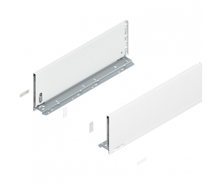 Bok LEGRABOX pure, wys. C (177,0 mm), dł. 500 mm, lewy/prawy, jedwabiście biały mat